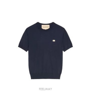 당일배송 발렌티노 가라바니 브이로고 패치 울 티셔츠