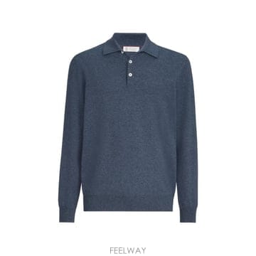 당일배송 브루넬로 쿠치넬리 캐시미어 니트 폴로 셔츠