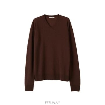 당일배송 더로우 V넥 캐시미어 스웨터