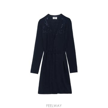 당일배송 쟈딕앤볼테르 대피 라인스톤 장식 벨트 가디건