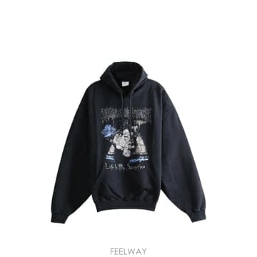 당일배송 베트멍 그래픽 프린트 드로스트링 후디