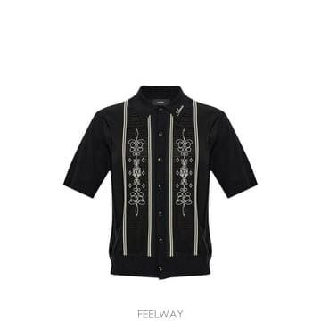 당일배송 아미리 자수 반소매 가디건