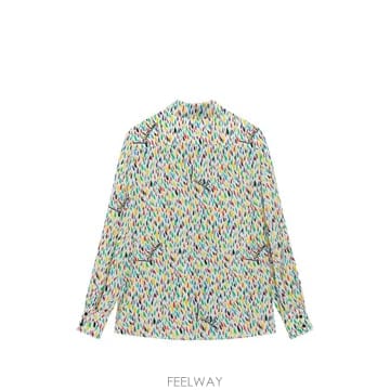 당일배송 발렌티노 가라바니 로고 프린트 실크 셔츠