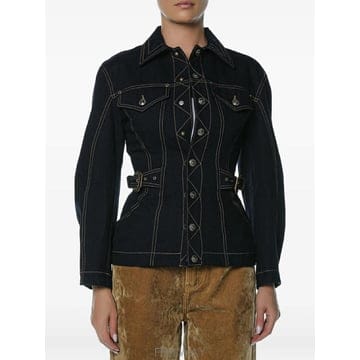 Versace ���Ϲ�� ������ü buckled denim jacket���Ϲ�� ������ü buckled denim jacket