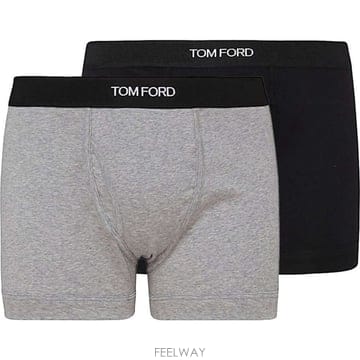 (당일) 26FW 톰포드 2팩 블랙 그레이 박서 브리프 T4XC3 1040 008