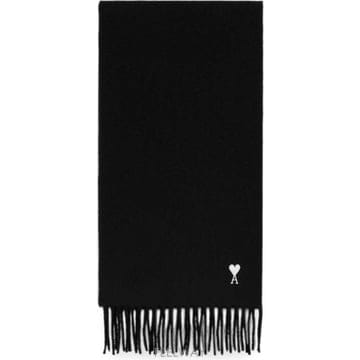 (당일) 26FW 아미 화이트 하트 로고 블랙 머플러 USF677 AW0047 001