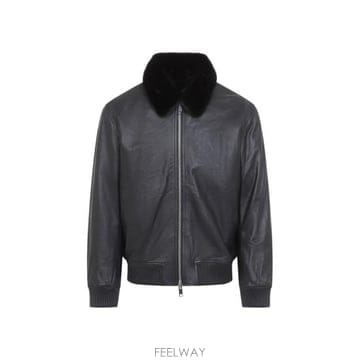 26FW 이브살로몬 가죽 자켓 27WHV21265APXX C99 NOIR