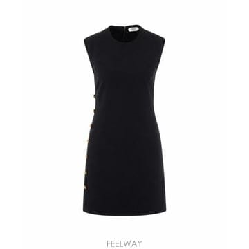 26FW 베르사체 미디 원피스 1026670 1A133621B000 BLACK
