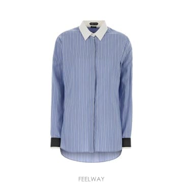 톰포드 스트라이프 실크 셔츠 CA3404FAX1777 UWB B0442429489