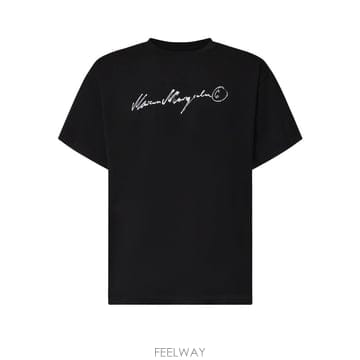 MM6 메종 마르지엘라 블랙 코튼 티셔츠 SH0GC0077M2025 B0302429292