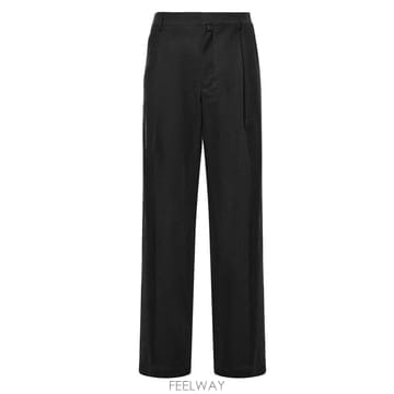 MM6 메종 마르지엘라 블랙 울 와이드레그 팬츠 SH0KA0074M B0302429298