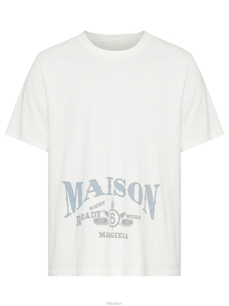 Maison Margiela MM6 ���� ���������� ȭ��Ʈ ��ư Ƽ���� SH0GC0075M200 B0302429344MM6 ���� ���������� ȭ��Ʈ ��ư Ƽ���� SH0GC0075M200 B