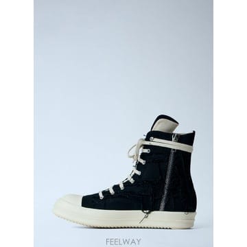 26 S/S 릭오웬스 다크쉐도우 프레이드 데님 하이탑 스니커즈 DU0 B0111951202