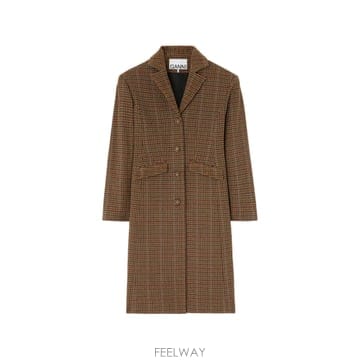 가니 coat in check twill 12188720824584 TP725778036