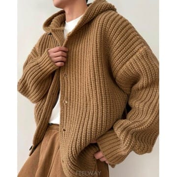 수입! 프리미엄 헤비웨이트 니트후드가디건 2컬러 M L.XL