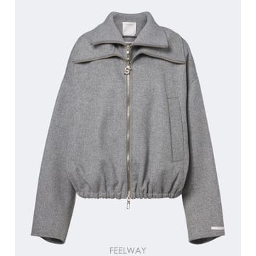 26 FW 스포트막스 오버사이즈 버진 울 블루종 재킷 TP582171328