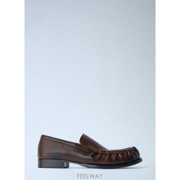 26 FW 드리스반노튼 여성 Pebbled Leather Loafers dvn0266041brn