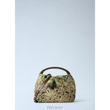 26 FW 드리스반노튼 여성 Small Floral Jacquard Top Handle Bag dvn0266