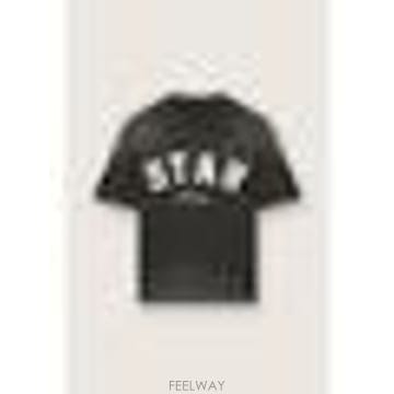 26FW 골든 Goose T 셔츠 크루넥 골든 Goose in 코튼 con 로고 a contrasto e s