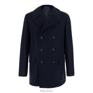 26FW 딸리아또레 San Francisco 블루 더블 브레스티드 코트 with Notched Revers 