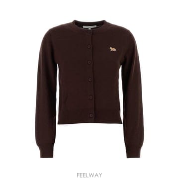 26FW 메종 키츠네 Chocolate 울 가디건 PW00502KT11810553 TP581897863