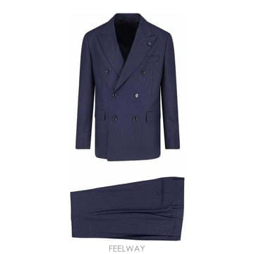 26FW 라르디니 더블 브레스티드 수트 in 버진 울 AC5934EACIF67435850GR TP581956