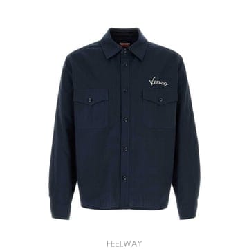 26FW KENZO 네이비 블루 코튼 셔츠 FG65CH5489PK76 TP581898927