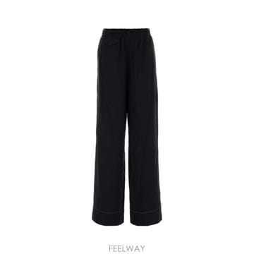 26FW A P C  미드나이트 블루 비스코스 블렌드 와이드 레그 Lucy pant VIAMFF08526IA