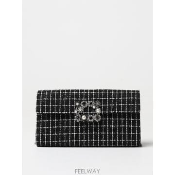 24FW 로저 비비에 파우치 Efflorescence 로저 비비에 in 트위드 con 버클 주얼리 RBWAM