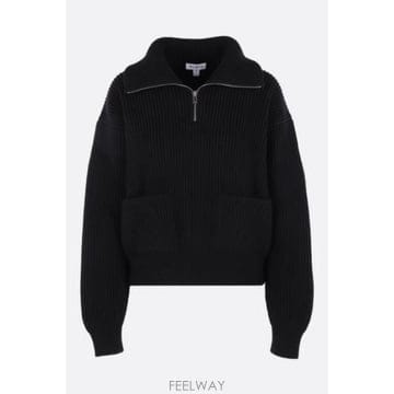 [E32]알라이아 AA9G0147K276D995 의류 니트 스웨터 가디건 ALAIA half zip swea