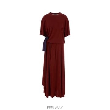 Balenciaga [X45]�߷��þư� A009PVTVV03 6400 ���� ���ǽ� �� �̵� �̴� �巹�� Red crepe t s[X45]�߷��þư� A009PVTVV03 6400 ���� ���ǽ� �� �̵� 