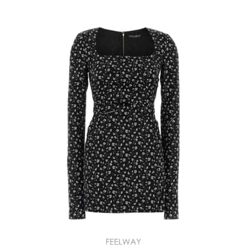 Dolce&Gabbana [X45]��ü�ذ��ٳ� F633ATFSAE5 HN6JP ���� ���ǽ� �� �̵� �̴� �巹�� Printed str[X45]��ü�ذ��ٳ� F633ATFSAE5 HN6JP ���� ���ǽ� �� ��