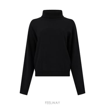 26FW 빈스 터틀넥 in a 블렌드 of 울 앤 캐시미어 V215079947001BLK TP58199668