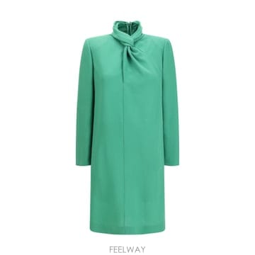 Valentino [K68]�߷�Ƽ�� 9B0VALW2A6F IFM ���� ���ǽ� �� �̵� �̴� �巹�� Wool Dress with[K68]�߷�Ƽ�� 9B0VALW2A6F IFM ���� ���ǽ� �� �̵� �̴�