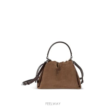 26FW 브루넬로 쿠치넬리 브라운 Suede 버켓 백 MBHID3610C9773 TP581996384