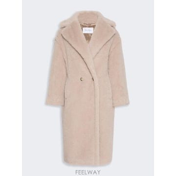 26FW 막스마라 테디 베어 아이콘 코트 in alpaca e lana   SABBIA 10160262060