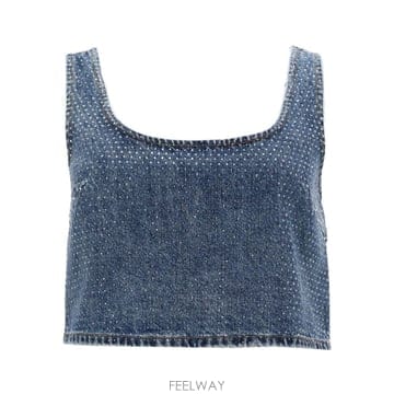 Self Portrait 26SS ���� ��Ʈ����Ʈ ���ν��� ���� ũ�� ž RS26826TBLBLUE TP58202230626SS ���� ��Ʈ����Ʈ ���ν��� ���� ũ�� ž RS26826TBLB