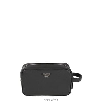 엠포리오 아르마니 로고 장식 지퍼형 세면도구 가방 EM002829AF13805 UA083GREY TP9796