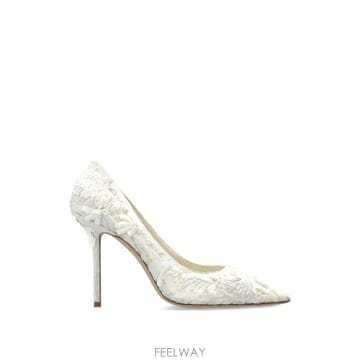 Jimmy Choo 포인티드 토 슬립온 펌프스 LOVE100KJN IVORYMIX TP979839729