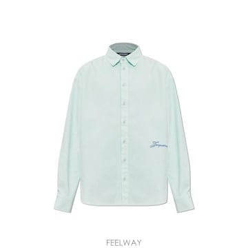 자크뮈스 로고 자수 긴팔 셔츠 SHM00545AD00066 520 TP979843469