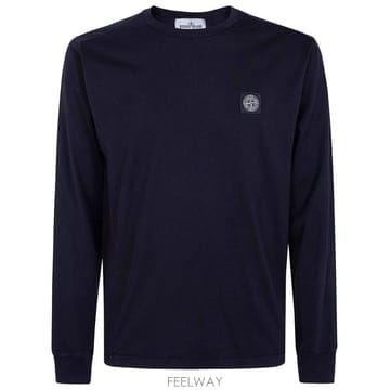 Stone Island 로고 디테일 크루넥 티셔츠 L2S152100031S0013 V0029BLACK TP9