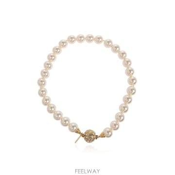 알레산드라 리치 크리스탈 버클 진주 목걸이 FABA3372J0034 3002PEARLCRYGOLD TP979