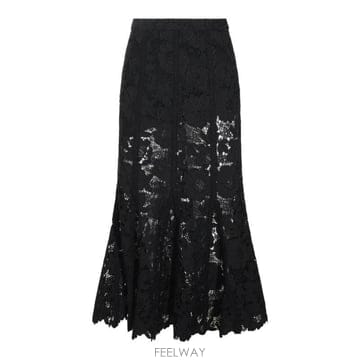 셀프 포트레이트 A라인 레이스 미디 스커트 AW26049MSK B TP979805956