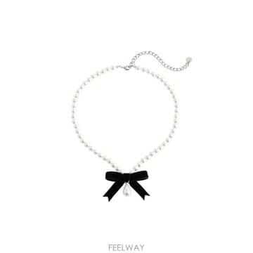 셀프 포트레이트 비쥬 보우 진주 목걸이 606NW WHITE TP979790043