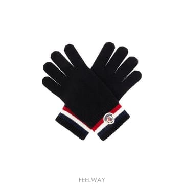 Moncler 로고 패치 니트 장갑 L20913A00008A9575 999 TP979849807