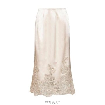 Ermanno Scervino 레이스 트림 미디 스커트 D492O742AP NXE30401 TP9798063