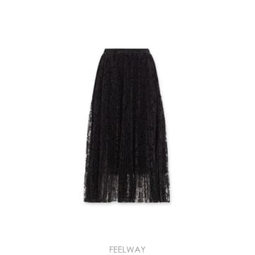 Ermanno Scervino 플리츠 레이스 스커트 D492O360EYF 95708 TP979803325