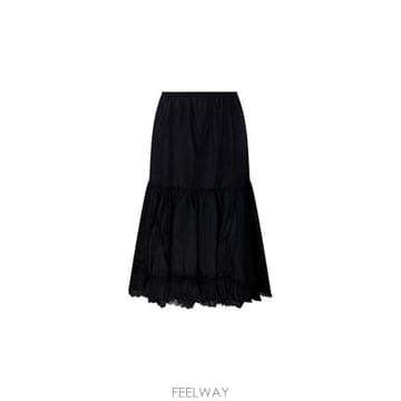 가니 티어드 플라이웨이트 스커트 A1090334 099BLACK TP979802939