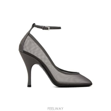 26 FW 알라이아 그레이 스트래피 메시 힐 262483F122019