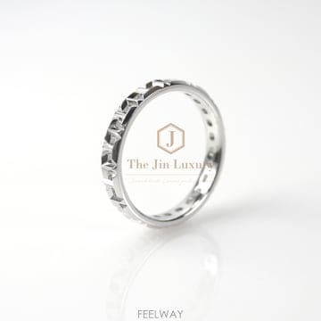 더진럭셔리 / 전시상품급 티파니 18K 화이트 골드 T 트루 네로우 반지